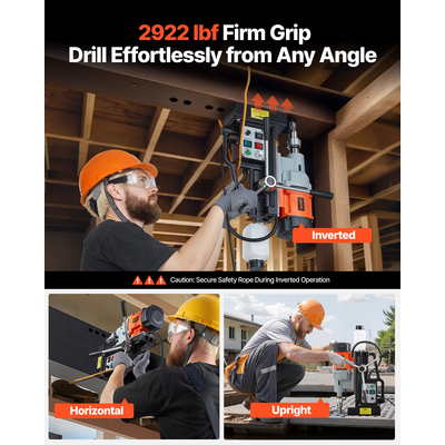 Μαγνητική πρέσα τρυπανιού VEVOR Πρέσα τρυπανιού Mag 1500 W 60 mm Διάμετρος τρυπήματος 0-600 σ.α.λ.