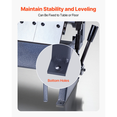 Φρένο λαμαρίνας VEVOR Πλάτος κάμψης 12 ίντσες/305 mm Φρένο κουτιού και δίσκου 0-135° 20 Ga Φρένο κάμψης λαμαρίνας 5 δάχτυλα