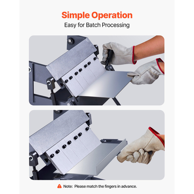 Φρένο λαμαρίνας VEVOR Πλάτος κάμψης 12 ίντσες/305 mm Φρένο κουτιού και δίσκου 0-135° 20 Ga Φρένο κάμψης λαμαρίνας 5 δάχτυλα