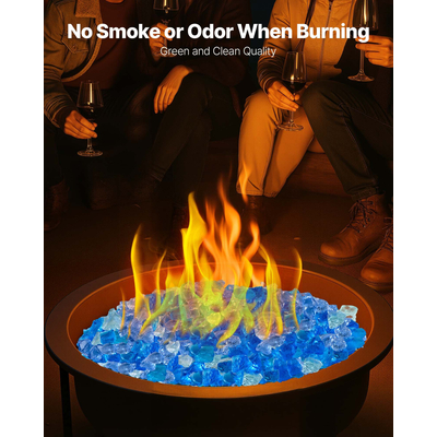 VEVOR 10 LBS Γυάλινες πέτρες τζακιού 3/4 ιντσών για τζάκι 3 χρώματα