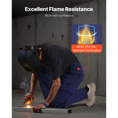 Παντελόνι VEVOR FR για άνδρες, ανθεκτικό στη φλόγα, παντελόνι cargo με πολλαπλές τσέπες, XXL, σκούρο μπλε