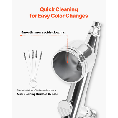 Κιτ Αερογράφου VEVOR Κιτ Αερογράφου 1/6 HP Αεροσυμπιεστής 3 Αερογράφοι 3 Μύτες 2 Ανεμιστήρες