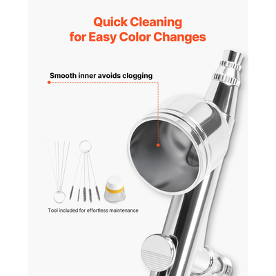 Κιτ Αερογράφου VEVOR Κιτ Αερογράφου 1/6 HP Αεροσυμπιεστής 3 Αερογράφοι 3 Μύτες Βαφής