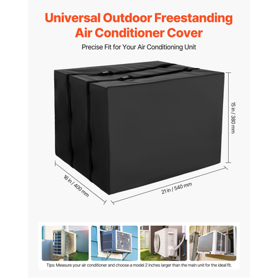 Κάλυμμα κλιματιστικού VEVOR 530 x 400 x 380 mm Αδιάβροχο ρυθμιζόμενο λουράκι