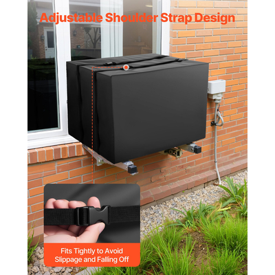 Κάλυμμα κλιματιστικού VEVOR 530 x 400 x 380 mm Αδιάβροχο ρυθμιζόμενο λουράκι