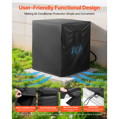 Κάλυμμα κλιματιστικού VEVOR 960x960x1010 mm Τριστρωματικό αδιάβροχο για εξωτερικούς χώρους