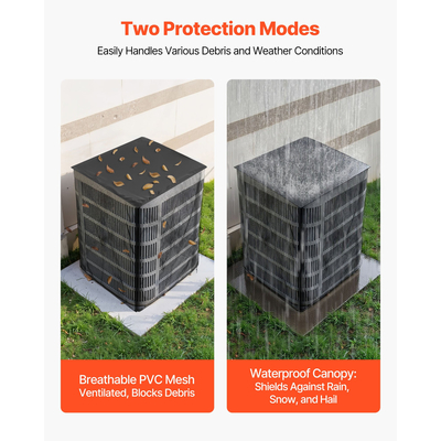 Κάλυμμα κλιματιστικού VEVOR 812 x 812 x 914 mm Διπλής στρώσης αποσπώμενο στέγαστρο
