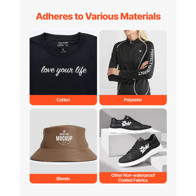 Σίδερο βινυλίου μεταφοράς θερμότητας VEVOR HTV σε ρολό βινυλίου 304,8 x 21336 mm Γυαλιστερό λευκό