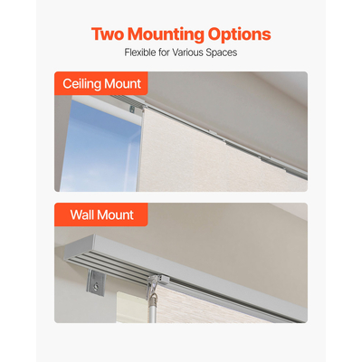 Στόρια VEVOR με Επεκτεινόμενη Ράγα 116 έως 218 cm W, Κόψιμο Ανοιχτό Καφέ