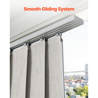Στόρια VEVOR με Επεκτεινόμενη Ράγα 116 έως 218 cm W με δυνατότητα περικοπής, ανοιχτό γκρι