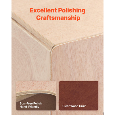 VEVOR Cajon Box Drum Birchwood Κρουστά με Ταμπούρο, Τσάντα Ταξιδιού