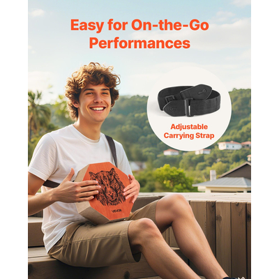 VEVOR Μοναδικό Κουτί Κρουστών από Ξύλο Σημύδας με Χορδές Κιθάρας