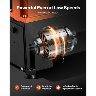 Τόρνος Ξυλουργικής VEVOR 1HP/750W Ισχύς Πάγκου Εργασίας 304 x 465 mm Τόρνος Ξύλου Πάγκου Εργασίας 0 έως 3800 RPM Μεταβλητή Ταχύτητα Κατάλληλος για Τόρνευση Μπολ, Στυλό, Κύπελλα και Μικρά Σκαλίσματα