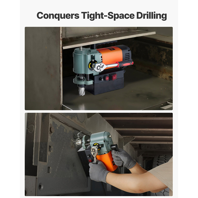 VEVOR Μαγνητική πρέσα τρυπανιού χαμηλού προφίλ, πρέσα τρυπανιού Mag 1300 W, διάμετρος τρυπήματος 35 mm