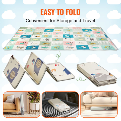 VEVOR Παιδικό Παιχνιδόπαιδο 71"x79" Μαλακό Παιδικό Παιχνιδόπαιδο Δραστηριοτήτων 2 Πλευρών