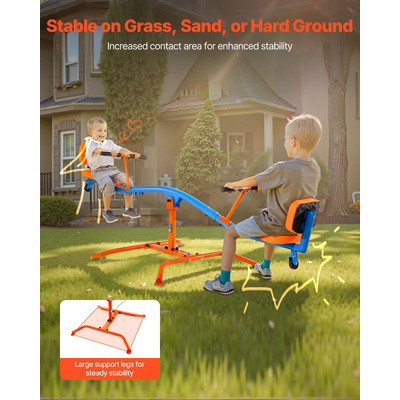 VEVOR Παιδική Τραμπάλα Χωρητικότητας 170 κιλών, Περιστρεφόμενη Τραμπάλα 360 Μοίρες, Κατάλληλη για Ηλικίες 3+