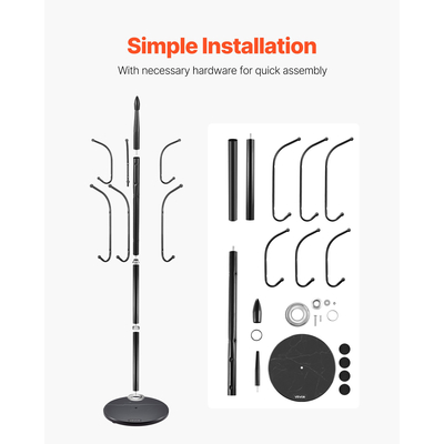 Βάση για παλτά VEVOR με σταθερή μαρμάρινη βάση και 6 γάντζους