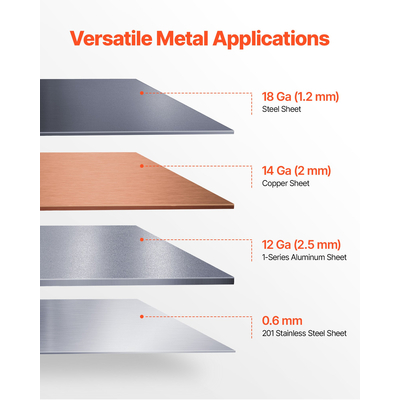 Φρένο VEVOR για κουτί και δίσκο, πλάτος κάμψης 762 mm, φρένο λαμαρίνας 0-135° 18 Ga, φρένο κάμψης λαμαρίνας βαρέως τύπου