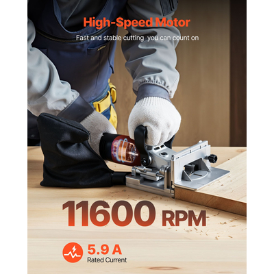 Κόφτης Πλακών Μπισκότων VEVOR 5.9A 11600 RPM με Κινητήρα Ξύλων Μπισκότων