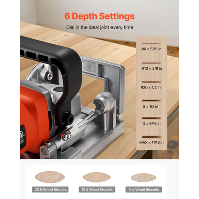 Κόφτης Πλακών Μπισκότων VEVOR 5.9A 11600 RPM με Κινητήρα Ξύλων Μπισκότων