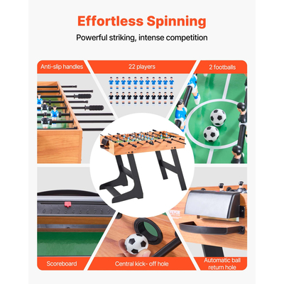 Πτυσσόμενο τραπέζι ποδοσφαίρου VEVOR 106 cm, τυπικό μέγεθος τραπεζιού για το σπίτι