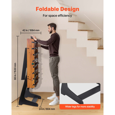 Πτυσσόμενο τραπέζι ποδοσφαίρου VEVOR 106 cm, τυπικό μέγεθος τραπεζιού για το σπίτι