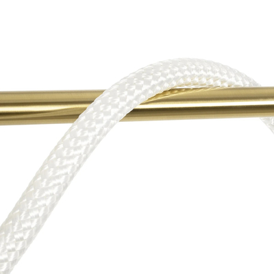 kelvo® GLOW 61663 Μοντέρνο Κρεμαστό Φωτιστικό Οροφής LED 45W 4500lm 360° AC 220-240V IP20 Ρυθμιζόμενο Λευκό CCT με Χειριστήριο από 2700K έως 6000K Dimmable - Lumileds SMD Chip - Χρυσό Πλατίνα & Λευκό Νήμα - Μ150 x Π35 x Υ50cm - 3 Χρόνια Εγγύηση