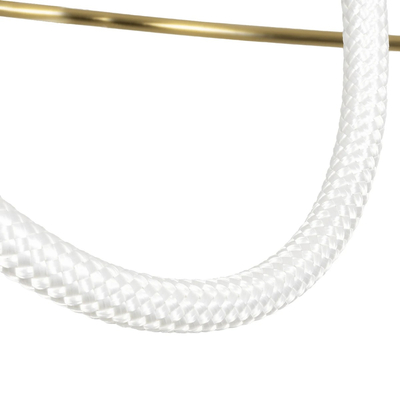 kelvo® GLOW 61675 Μοντέρνο Φωτιστικό Οροφής LED 89W 8900lm 360° AC 220-240V IP20 Ρυθμιζόμενο Λευκό CCT με Χειριστήριο από 2700K έως 6000K Dimmable - Lumileds SMD Chip - Χρυσό Πλατίνα & Λευκό Νήμα - Μ150 x Π150 x Υ30cm - 3 Χρόνια Εγγύηση