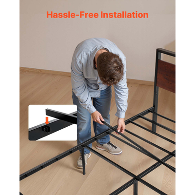 Μεταλλικό κρεβάτι VEVOR Queen Size με πλατφόρμα και κεφαλάρι και υποπόδιο 14 ιντσών