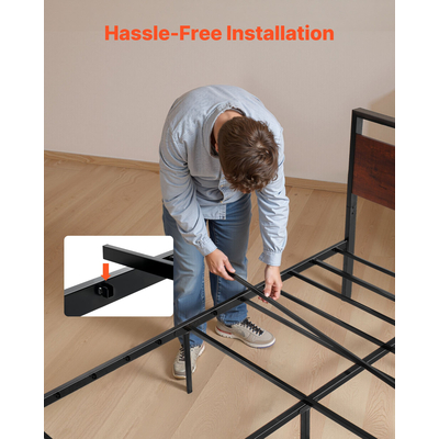 Μεταλλικό σκελετό κρεβατιού VEVOR πλήρους μεγέθους με κεφαλάρι και αποθηκευτικό χώρο κάτω από το κρεβάτι 14 ιντσών
