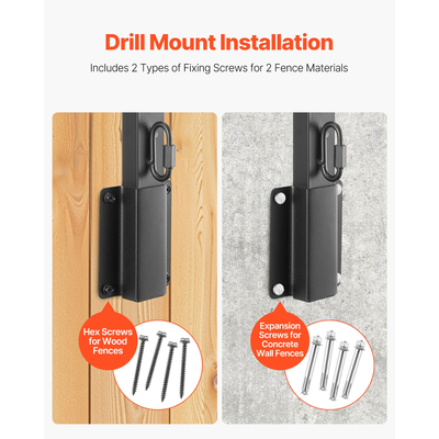 Επεκτάσεις φράχτη VEVOR 8 τεμάχια, βραχίονες επέκτασης ύψους φράχτη επιφανειακής τοποθέτησης 23,8 ιντσών