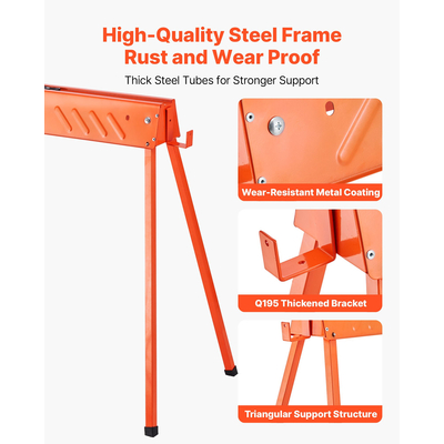 Πάγκος εργασίας VEVOR Saw Horses 2 τεμαχίων βαρέως τύπου, χωρητικότητας 660 λίβρες για ξυλουργική