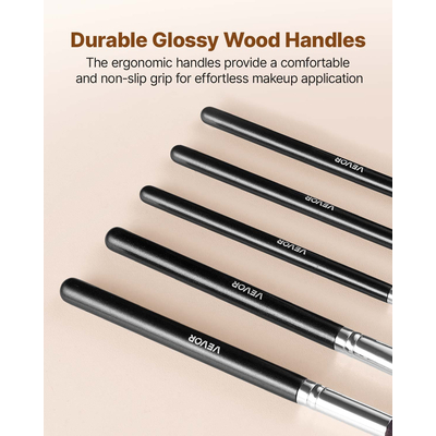 Σετ πινέλων μακιγιάζ VEVOR 34 τεμαχίων για σκιές ματιών με μαλακές τρίχες και ανάμειξη foundation