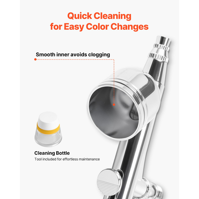 Κιτ Αερογράφου VEVOR Κιτ Αερογράφου Συμπιεστής Αέρα 1/6 HP Σωλήνας Αερογράφου Δεξαμενή