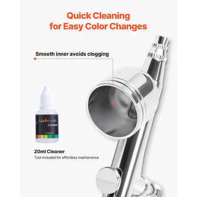 Κιτ Αερογράφου VEVOR Κιτ Αερογράφου 1/6 HP Δοχείο Αεροσυμπιεστή 1 Αερογράφος 3 Μύτες