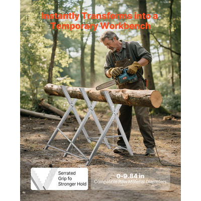 VEVOR Πριόνι Αλόγου Εργασίας Βαρέως Τύπου 175 κιλά Χωρητικότητα Φόρτωσης για Ξυλουργικές Εργασίες