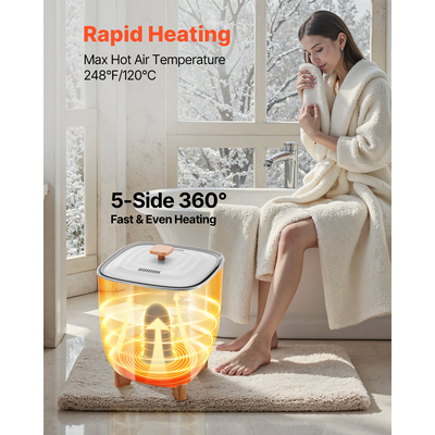 Κουβάς πετσετών VEVOR 25L με οθόνη LED, χρονοδιακόπτη και ρύθμιση θερμοκρασίας, γκρι