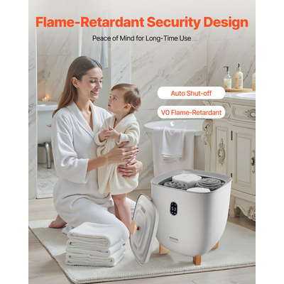 Κουβάς πετσετών VEVOR 25L με οθόνη LED, χρονοδιακόπτη και ρύθμιση θερμοκρασίας, γκρι