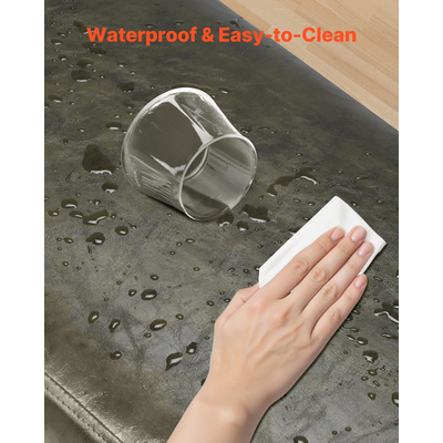 VEVOR Πάγκος Οθωμανικής Χρήσης από Δέρμα PU με Αποθηκευτικό Χώρο και Μεταλλικά Πόδια, Πράσινο