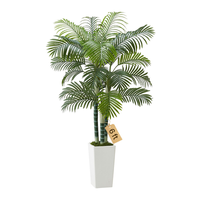 Τεχνητός Φοίνικας Areca VEVOR 1829 mm με Λευκή Γλάστρα Εσωτερικού Χώρου