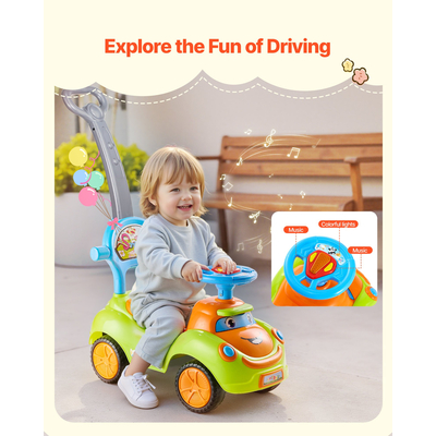 VEVOR Ride On Push Car 25 kg συρόμενο καρότσι για νήπια με προστατευτικά κιγκλιδώματα για παιδιά