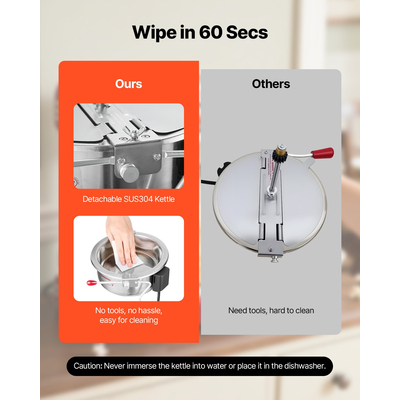 Μηχανή για ποπ κορν VEVOR Επιτραπέζια μηχανή για ποπ κορν 800W 0.2kg Βραστήρας μαύρος