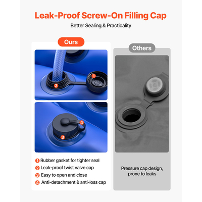 Σακούλες νερού VEVOR 26 Gauge διπλού θαλάμου για χειμερινό κάλυμμα πισίνας, συσκευασία 12 τεμαχίων, 10 πόδια