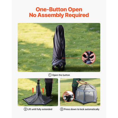 VEVOR Παιδικό Πάρκο Εσωτερικού & Εξωτερικού Χώρου Φορητή Παιδική Κήπος με Σκίαστρα UPF 50+