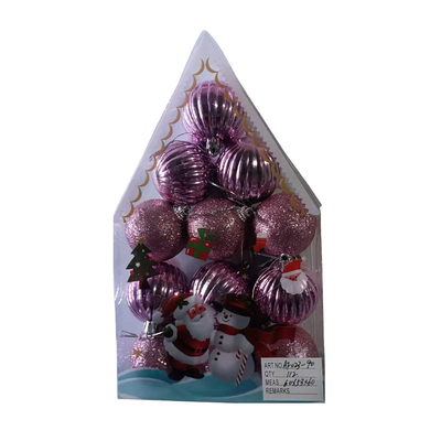 Σετ Χριστουγεννιάτικες μπάλες - 5cm - 12pcs - 023902