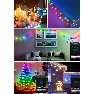 Χριστουγεννιάτικα φωτάκια LED - Φυσαλίδα - USB/10m/66L - RGB - 272356