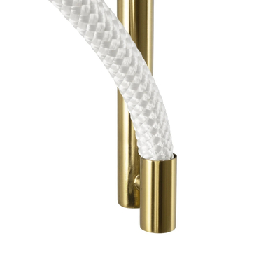 kelvo® GLOW 61682 Μοντέρνο Φωτιστικό Τοίχου - Απλίκα LED 24W 2400lm 360° AC 220-240V IP20 Ρυθμιζόμενο Λευκό CCT με On/Off 2700K/4500K/6000K - Lumileds SMD Chip - Χρυσό Πλατίνα & Λευκό Νήμα - Μ30 x Π15 x Υ70cm - 3 Χρόνια Εγγύηση