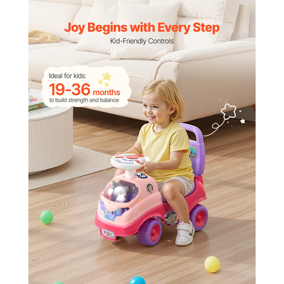 VEVOR Καρότσι με ώθηση 22 κιλών με κόρνα και μουσική για νήπια