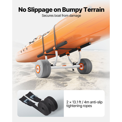 Καρότσι καγιάκ VEVOR 158,8 kg Αποσπώμενη βάση κανό με φουσκωτά ελαστικά PU 30,5 cm