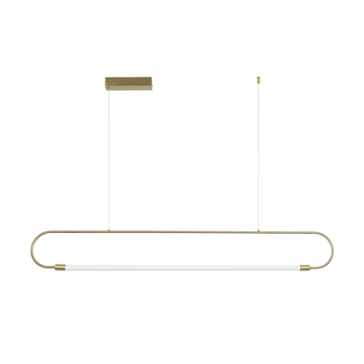 kelvo® GLOW 61664 Μοντέρνο Κρεμαστό Φωτιστικό Οροφής LED 15W 1500lm 360° AC 220-240V IP20 Ρυθμιζόμενο Λευκό CCT με Χειριστήριο από 2700K έως 6000K Dimmable - Lumileds SMD Chip - Χρυσό Πλατίνα & Λευκό Νήμα - Μ120 x Π3 x Υ25cm - 3 Χρόνια Εγγύηση